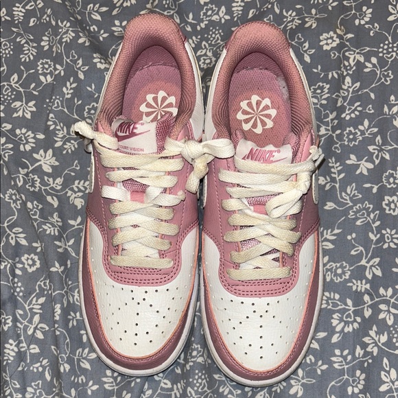 Nike Shoes - Nike Blush Pink and White Sneakers